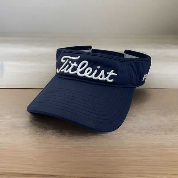 Titleist FJ Golf Pro V1 Navy Embroidered Adjustable Sun Visor Cap Old Money - Picture 1 of 6